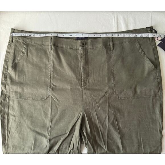 New NYDJ Wide Leg Cargo Capri Pants in Avocado (Plus) Size 24W - Picture 10 of 10
